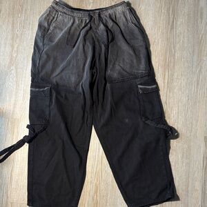 Men's Charcoal Black Cargo Pants